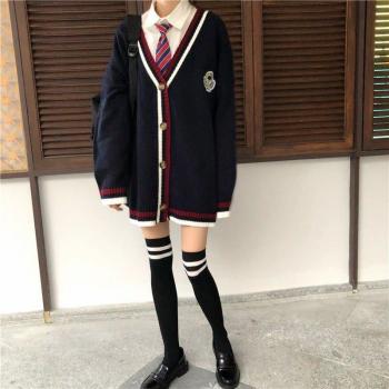Japanese Fall V-neck Coat for Women