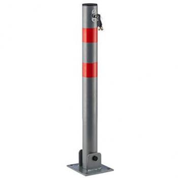 Poteau de parking pliable en acier avec clés