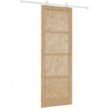 Porte coulissante en pin avec quincaillerie 83x232 cm