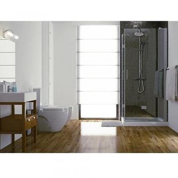 Ducha bimando con columna y rociador redondo