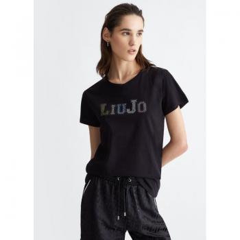 Liu Jo Women's Classic Black T-Shirt Size 2XS