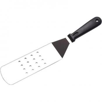 Retourneur de crêpes Hibachi – spatule en acier inoxydable à main en bois