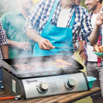 Portable Gas BBQ Grill with 2 Burners