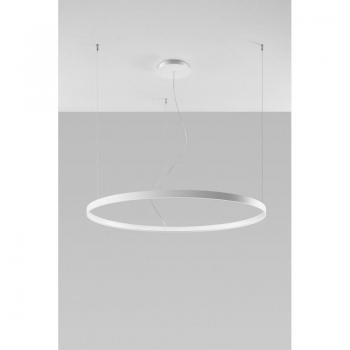 Sollux Lighting Rio Circular Integrated LED Pendant in White with 3000K Color Temperature, 110cm Diameter