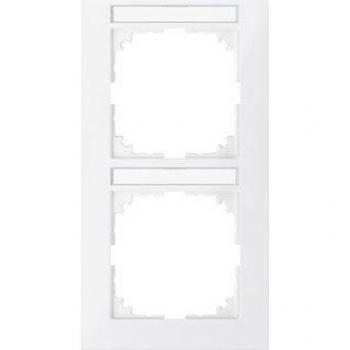 Merten M-Pure Abdeckrahmen 2-fach polarweiß