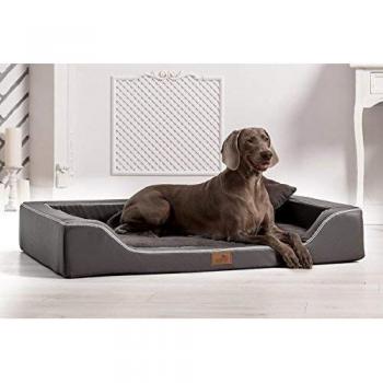 Tierlando® Orthopädisches Hundebett MELODY LATEX Soft Kunstleder 85 cm