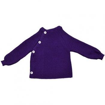 Reiff Schlüttli Bio-Merino-Schurwolle Pulli Aubergine 50/56 g/m²