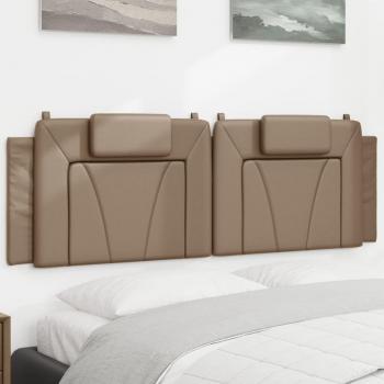 VIDAXL Cuscino Testiera Cappuccino 160 cm in Similpelle Marrone