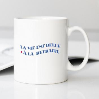 Set di 2 Mug La Vie Est Belle, Nuovo Bianco