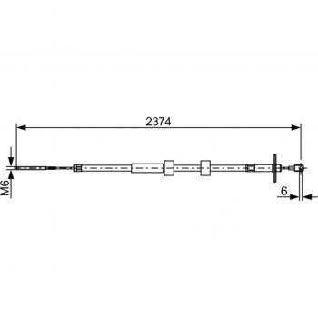 Cable de Freno Mano BOSCH 1 987 482 499