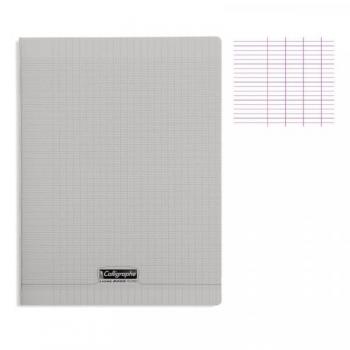 Cahier piqué A4 96 pages petits carreaux gris