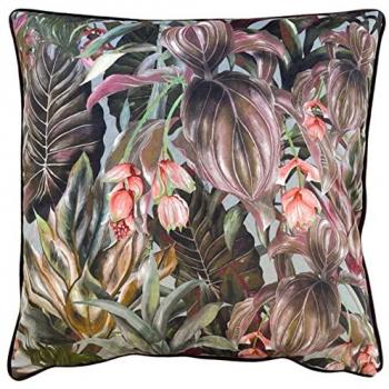 Berry Velvet Filled Wild Medinilla Cushion