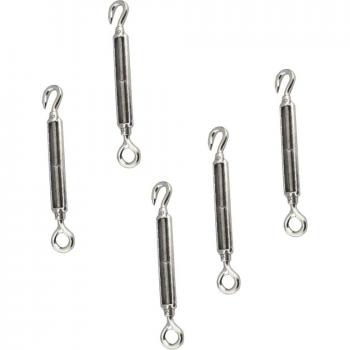 Kit 5× Cuerda + Gancho + Ojal Inox 5.97 mm