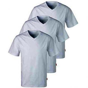 S.Oliver Bodywear V-Shirt Slim Fit (3er-Pack) in Weiß