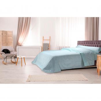 Set de Sábanas Polialgodón Basil 180cm Color Aqua