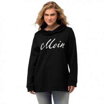 Ulla Popken Sweatshirt „Moin“ Stehkragen Langarm