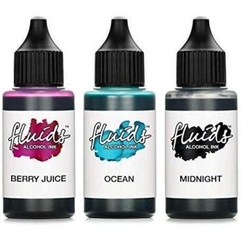 Resin & Epoxidharz Farbe: 3×30 ml Octopus Alcohol Ink Set (Berry Juice, Ocean, Midnight)