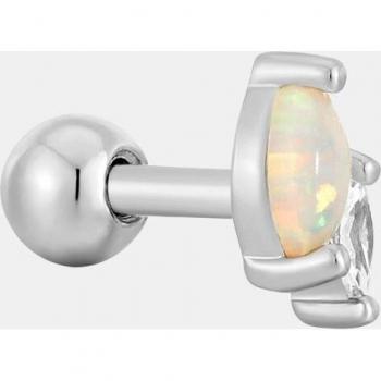 Ania Haie Sterling Silver Kyoto Opal Marquise Barbell Earring