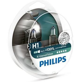 Philips Fahrzeugscheinwerferlampe H1 X-tremeVision 12V 55W P14.5s