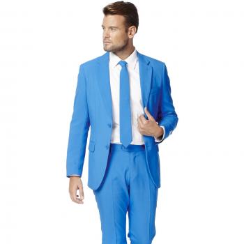 Men's Blue OppoSuits 44 Regular Slim-Fit Suit & Tie Ensemble