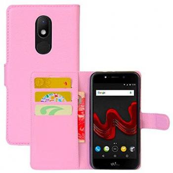 Wiko View Pink Hard Shell Case + Wallet Insert