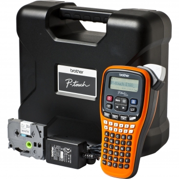Brother PTE100VP 9800 Elektriker-Ausrüstung Orange/Schwarz