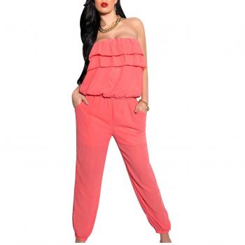 Elegant-Chiffon Bandeau-Overall, Größe S/M