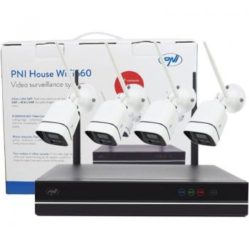 House WiFi660 NVR Kit con 4 telecamere di rete 3MP, IP66, PNI