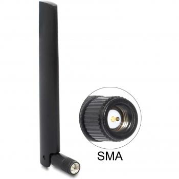Delock NB-IoT 900 MHz Antenne SMA Stecker 3 dBi omnidirektional mit Kippgelenk schwarz