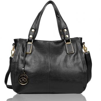 EGOGO Damen Schultertasche Leder Shopper Handtasche E522-6 für Reisen und Einkäufe