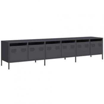 Mobile TV Antracite 202x39x43,5 cm – Acciaio Laminato Freddo