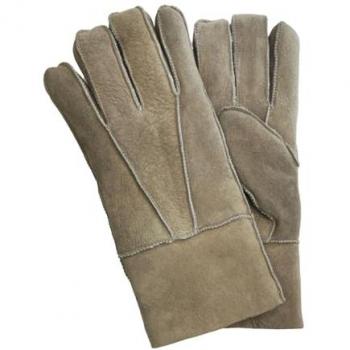 Infinity Lederhandschuhe für alle Geschlechter in Stein mit rollbaren Bündchen L