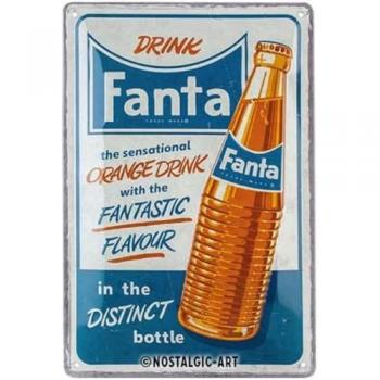 Tin Sign Fanta Sensational Orange Drink 20 x 30 cm – Retro Design