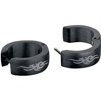 Pendiente Unisex etNox hard and heavy Tribal Thorns Negro Acero Inoxidable An. 5 mm