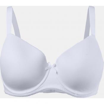 Plus Size Underwire Bra with Picot Trim, Women's White, Size 38A, Synthetic Fibers/Spandex