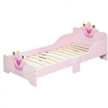 Cama Infantil Rosa HOMCOM para Niños +3 Años 143x73x60 cm