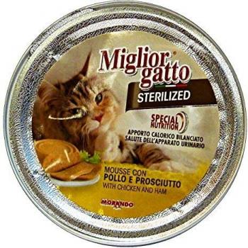 Morando MIGLIOR Gatto Mousse STERILIZED Pollo e Prosciutto 85 GR