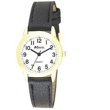 Ravel Women’s Classic Leather Strap Watch – Genuine Leather