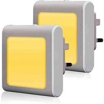 Plug-in LED Night Light with Photocell, Brightness Adjustable, Warm White