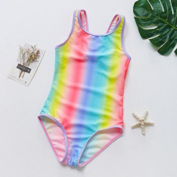 Bañador de Playa UPF50+ para Niñas de 8 a 16 Años, Diseño Arcoíris, ST165