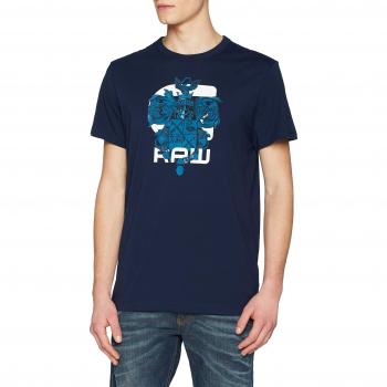 G-STAR RAW Graphic 9 Camiseta, Hombre, Azul