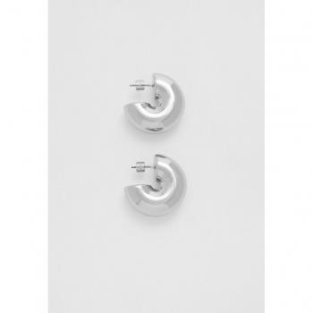 Stradivarius Mini Hoop Earrings Grey OS