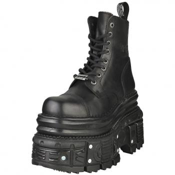 Bottes New Rock M-mili083cct-c4 noires à plateforme unisexes 38 EU