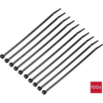 TRU COMPONENTS Kabelbinder Schwarz 200 mm, 4,6 mm – 100er Pack (TC‑12533360)