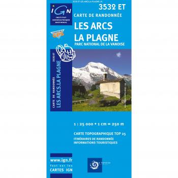 Les Arcs La Plagne 1 : 25 000: Parc national de la vanoise: IGN.3532ET