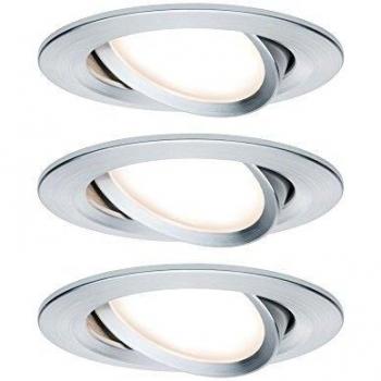 Luminaria LED empotrada Paulmann, 6 W, 2700 K, redonda, giratoria