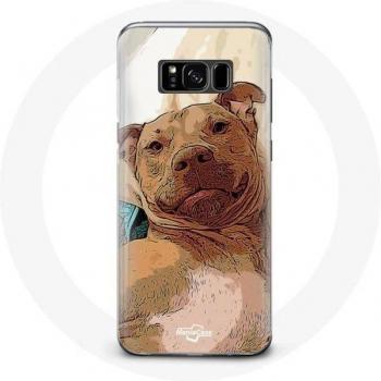 American Pit Bull Terrier Braun Hülle für Samsung Galaxy S8 Plus
