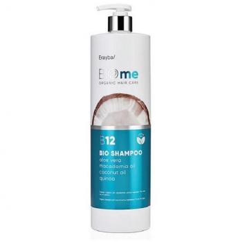 Champú Vegano Orgánico Erayba con ingredientes naturales, para todo tipo de cabello, con Aloe Vera, Aceite de Macadamia, Coco y Quinoa. B12 Biome Bio 1000 ml
