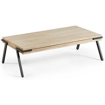 Meuble de salon Disset LF : table basse en bois et acier, 120 x 70 cm