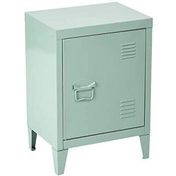 HOMYCASA End Table Organizer with Metal Construction and Detachable Legs, Holds File Folders, 2 Shelves (Green)